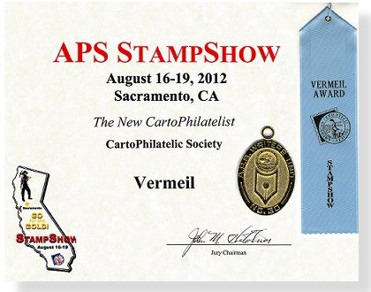 TNCP - Vermeil Award - APS StampShow - August 2012