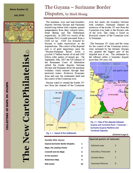 New Carto Philatelist Number 22 July 2008 Cover