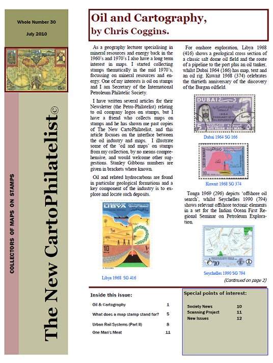 New Carto Philatelist Number 30 July 2010 Cover