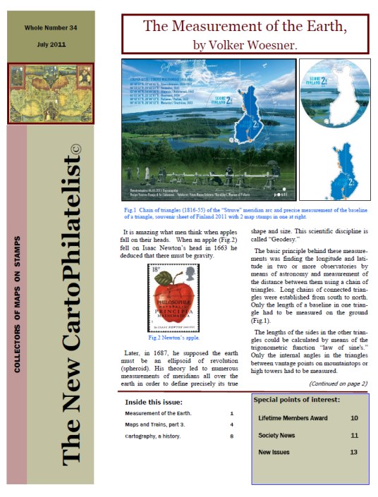 New Carto Philatelist Number 34 July 2011 Cover