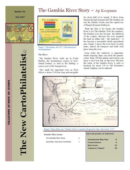 New Carto Philatelist Number 58 July 2017 Cover