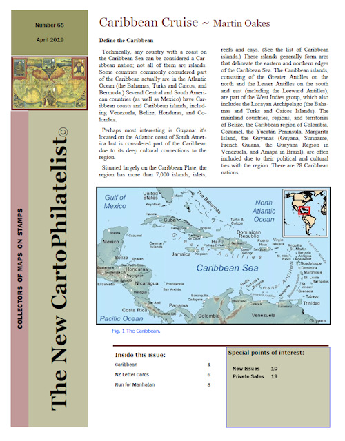 New Carto Philatelist Number 65 April 2019 Cover