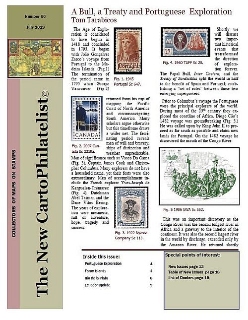 New Carto Philatelist Number 66 July 2019 Cover