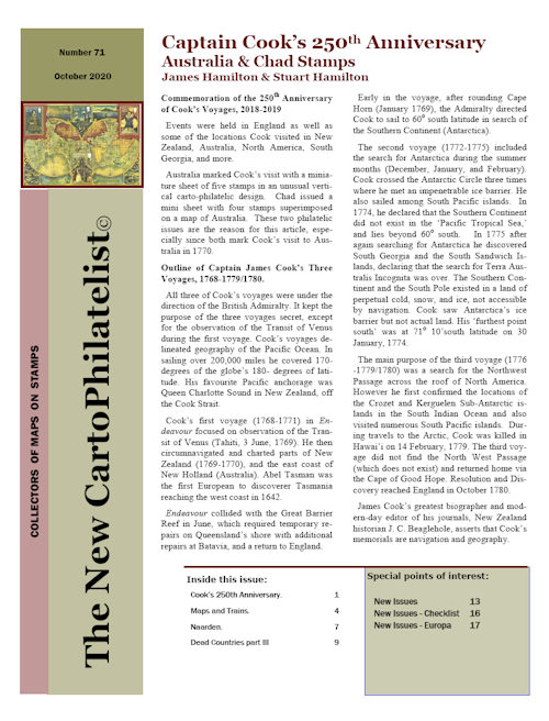 New Carto Philatelist Number 71 October 2020 Cover