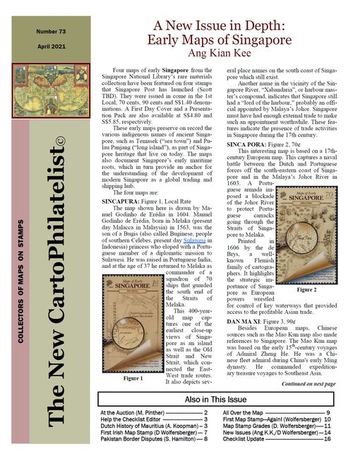 New Carto Philatelist Number 73 April 2021 Cover