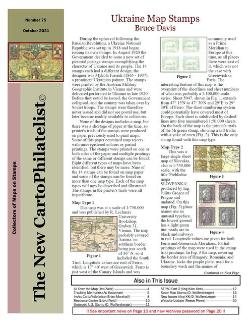New Carto Philatelist Number 75 October 2021 Cover