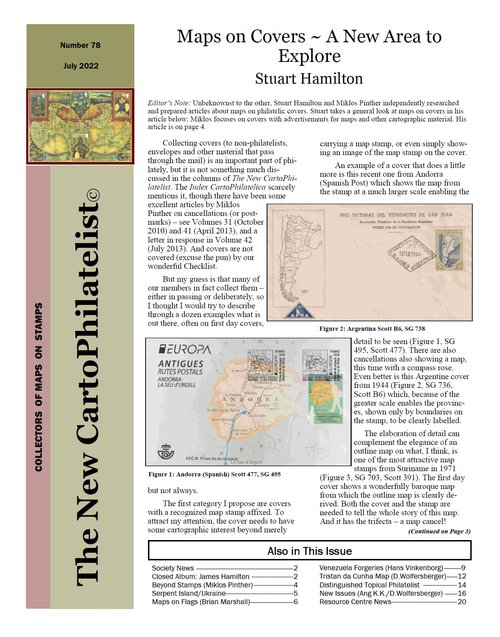 New Carto Philatelist Number 78 July 2022 Cover