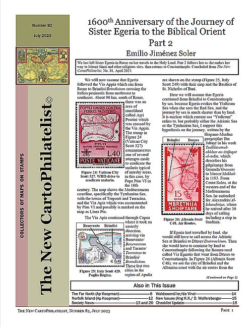 New Carto Philatelist Number 82 July 2023 Cover