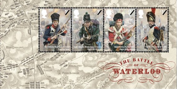 GB 2015-06-18 Battle of Waterloo (mini-sheet)